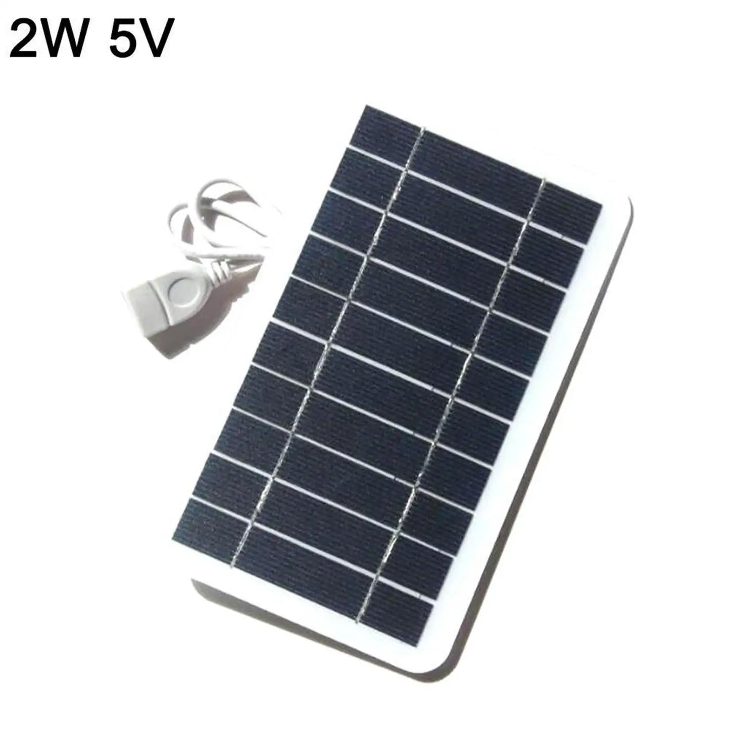 Panel Solar portátil de 5V y 2W, placa Solar con carga segura USB, estabiliza el cargador de batería para teléfono, Banco de energía, Camping al aire libre, hogar