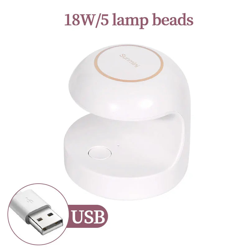 LULAA-Lámpara de secado con 18 luces UV USB para curado de Gel, máquina de fototerapia LED para uñas, herramienta de manicura profesional, equipo de salón
