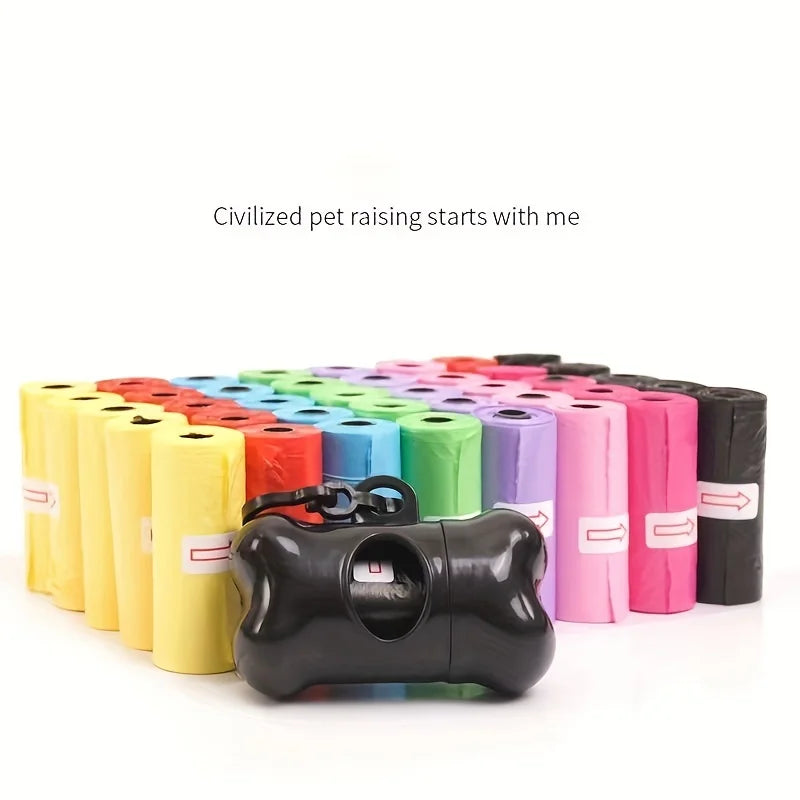 Cartoon Print Dog Poop Bags Pet Waste Bags 