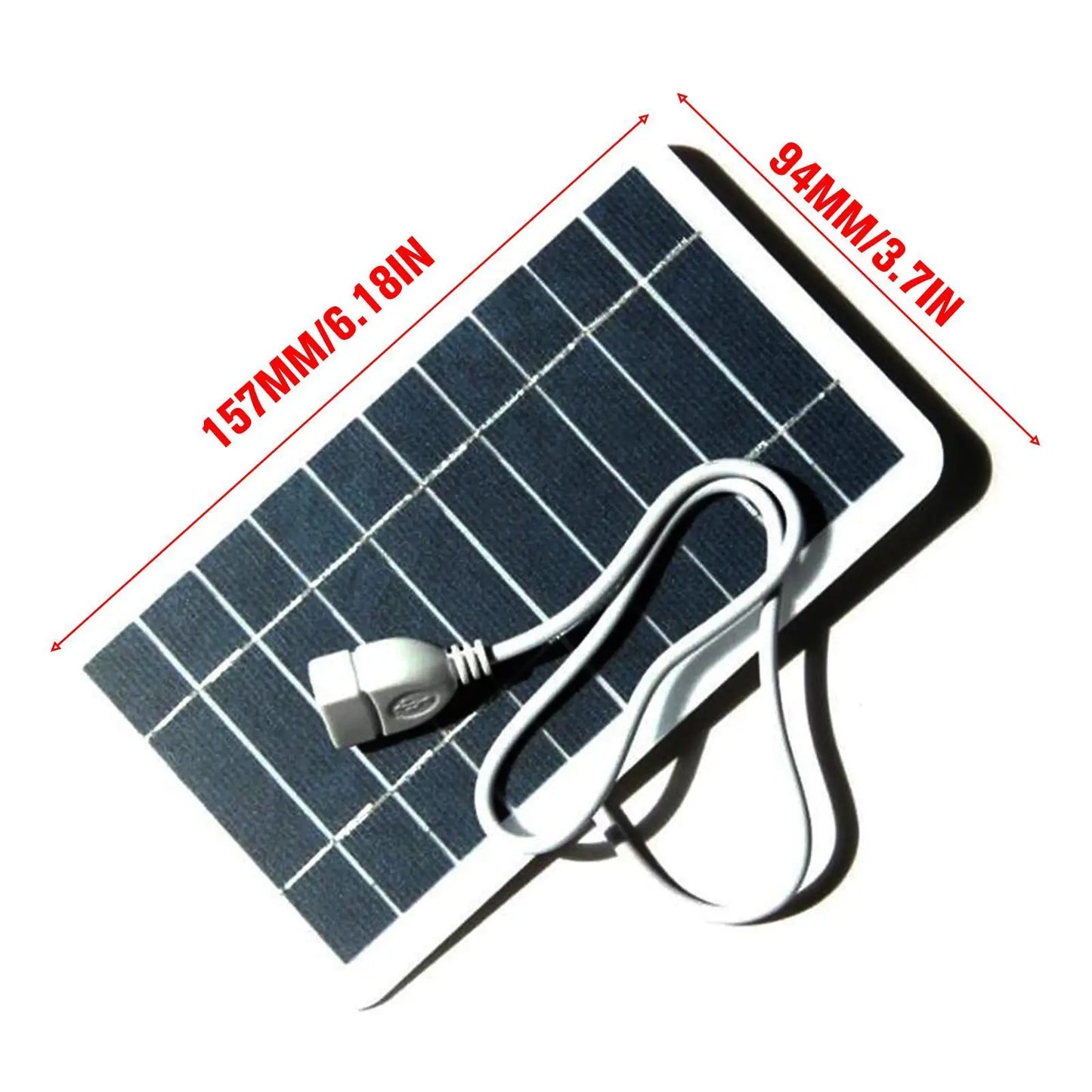 Panel Solar portátil de 5V y 2W, placa Solar con carga segura USB, estabiliza el cargador de batería para teléfono, Banco de energía, Camping al aire libre, hogar