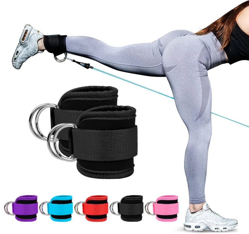 Cable Ankle Straps Double D Ring Ankle Cuffs for Training 