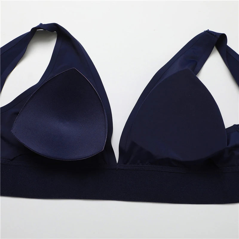 FINETOO Women's Deep V Bras Padded Tops Clothing i 