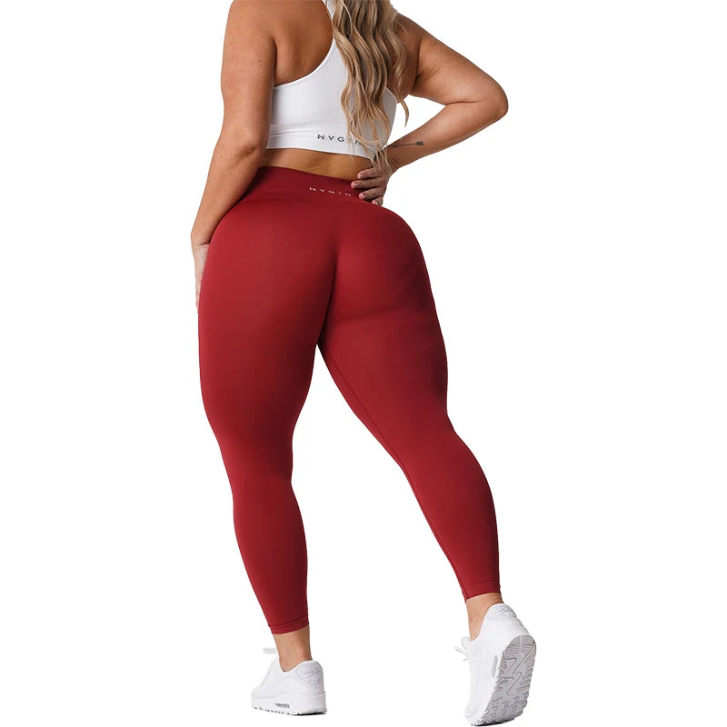 NVGTN-mallas sin costuras para mujer, pantalones de Yoga de cintura alta, ropa de gimnasio, mallas de LICRA suaves para entrenamiento, trajes de Fitness