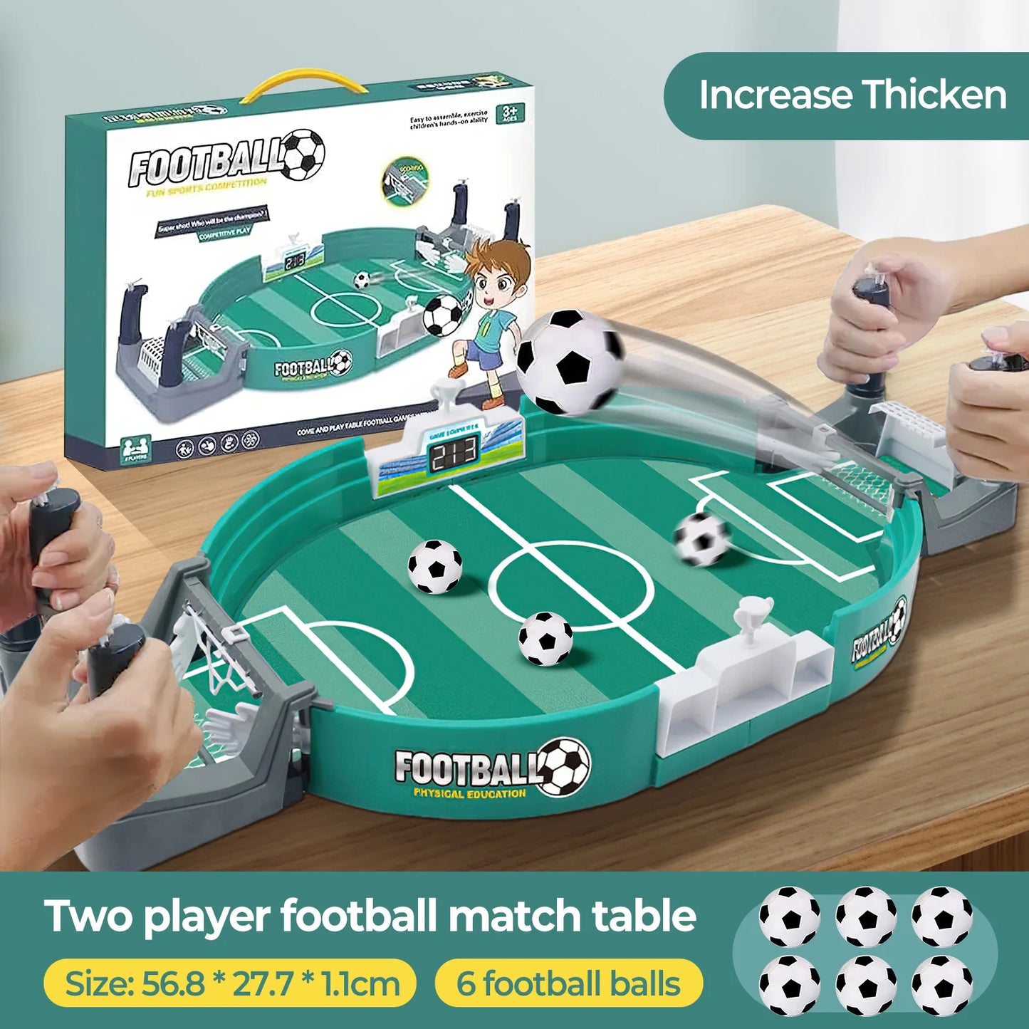 Portable Soccer Board Game for Kids Family Party Board Game 