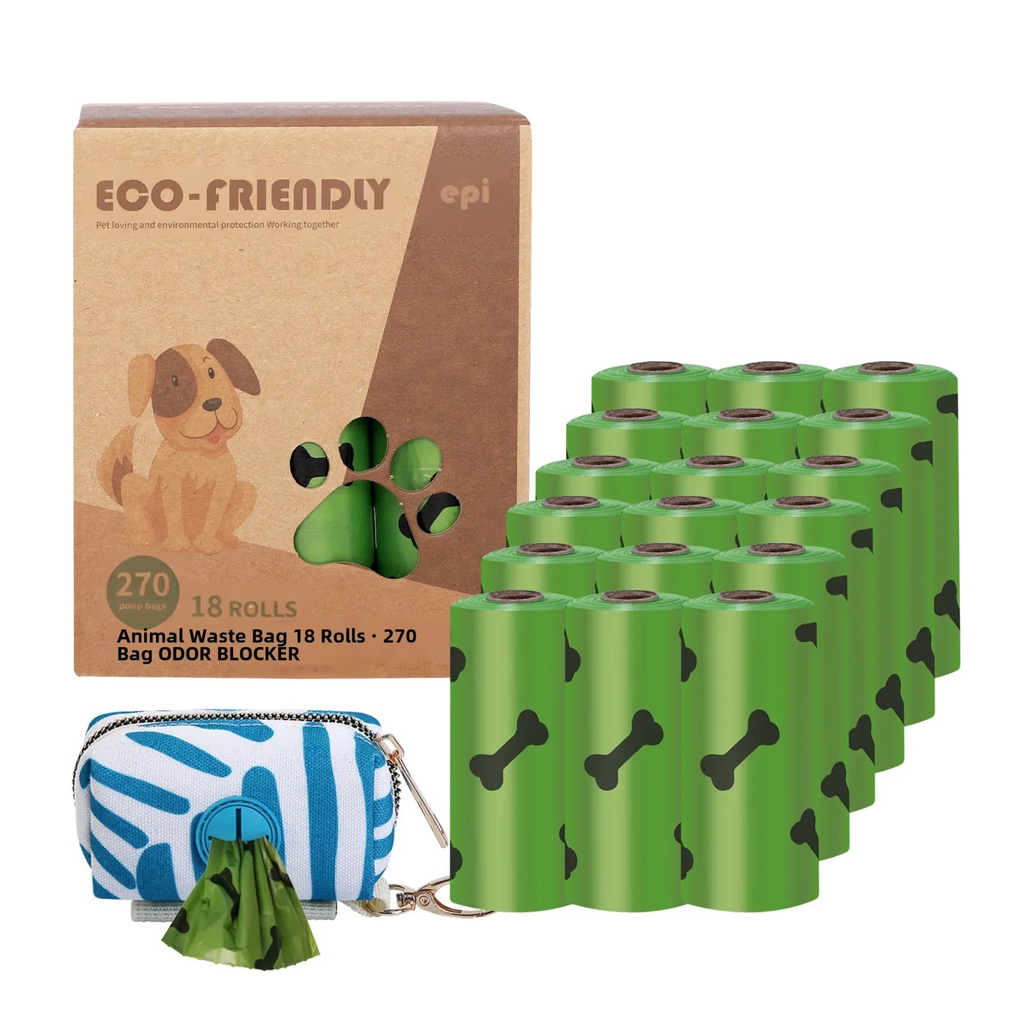 Disposable biodegradable dog poop bags, biodegradable bags 