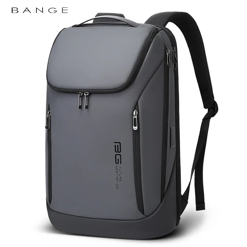 BANGE-mochila multiusos impermeable para hombre y mujer, maletín de negocios a prueba de golpes con carga USB de 15,6 pulgadas, bolso de hombro