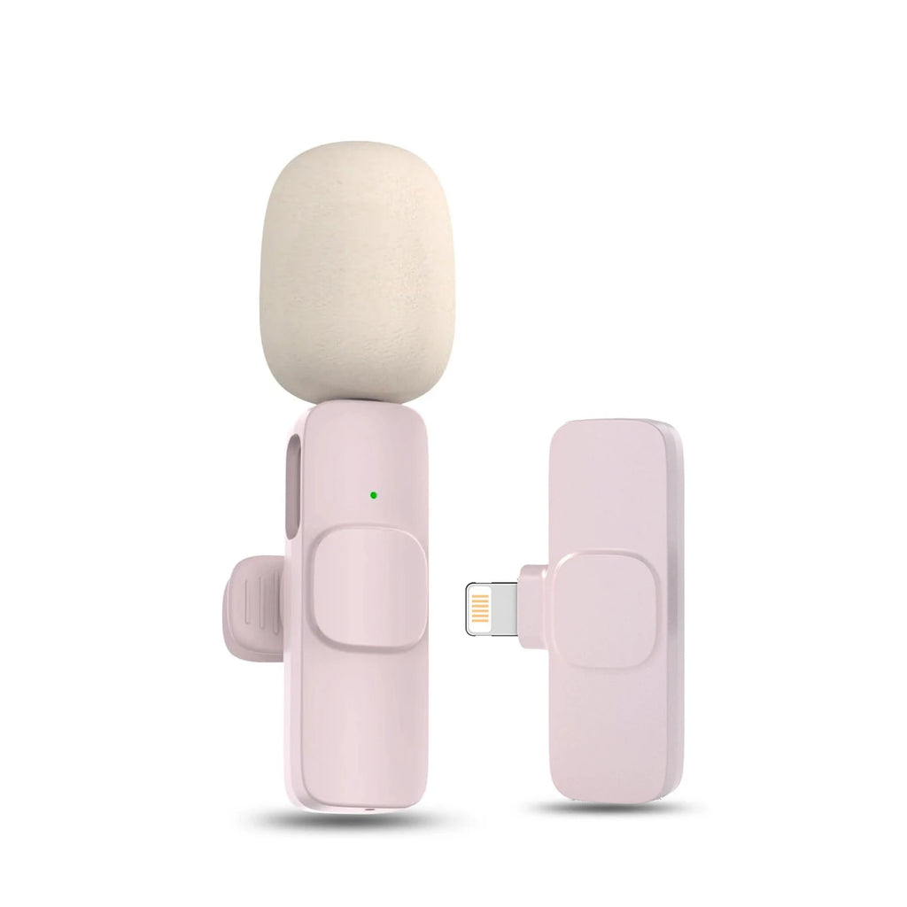 Micrófono Lavalier inalámbrico portátil, minimicrófono de grabación de Audio y vídeo para iPhone, Android, transmisión en vivo, videojuegos, teléfono