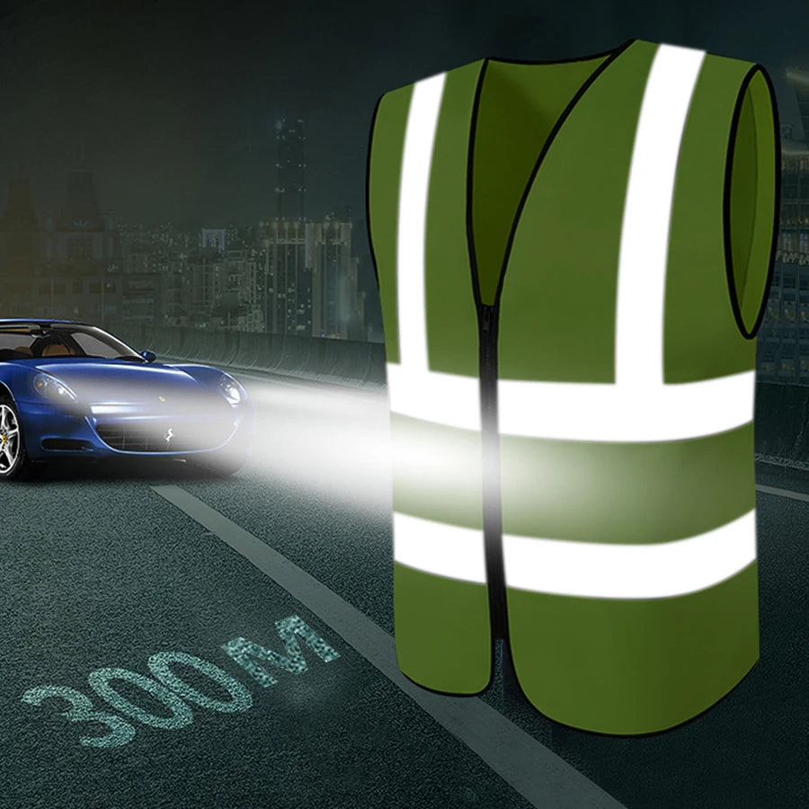 Chaleco de seguridad reflectante de alta visibilidad, chalecos reflectantes de seguridad ajustables, tráfico nocturno al aire libre para correr, ciclismo y Deportes