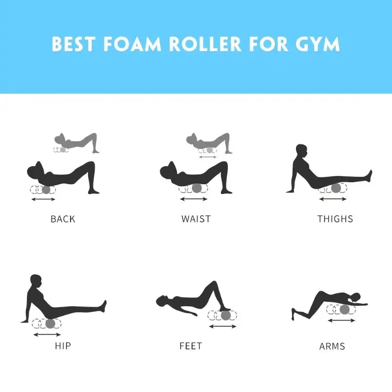 Rodillo de masaje de espuma, columna de Yoga hueca, equipo de Fitness para masaj