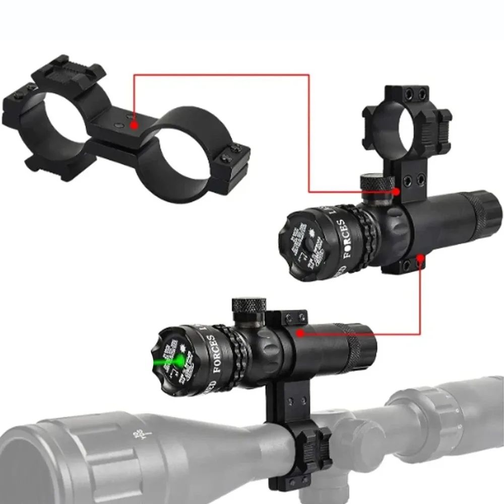 Nuevo tubo de abrazadera para Rifle figura 8 fijación anillos duales montaje con riel Picatinny Glock pistola mira linterna Ar 15 Accesorios
