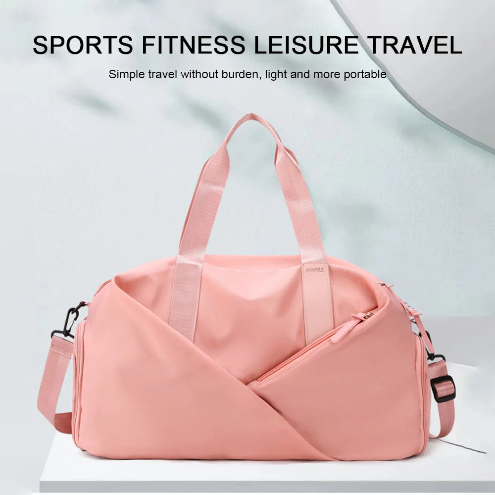 Bolsa de gimnasio deportiva para mujer, bolso de viaje multifunción, impermeable, para natación, Fitness, entrenamiento, Yoga, zapatos