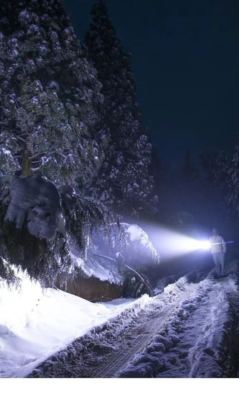 Linterna LED potente con pantalla de batería, luz recargable por USB, Zoom telescópico, lámpara de antorcha para acampar al aire libre, linterna de pesca, 9900LM