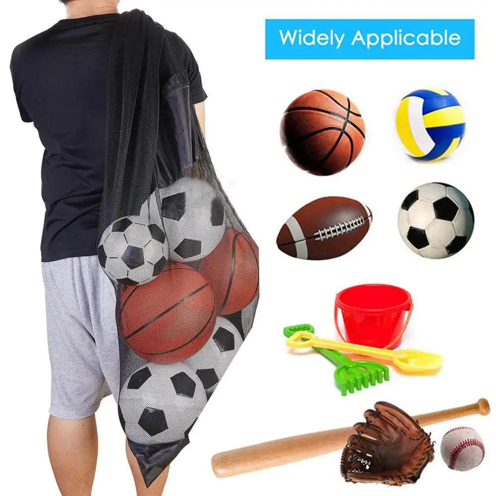 Bolsa de malla con cordón para pelota deportiva, mochila de baloncesto, fútbol, voleibol, bolsa de almacenamiento para equipo de natación