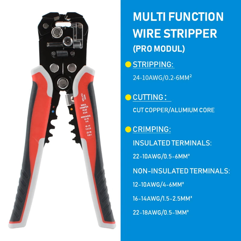 Adjustable Automatic Cable Crimper Multifunctional Wire Stripper Pliers 