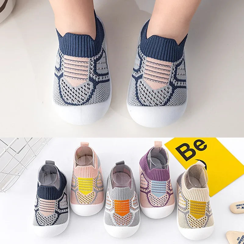 Baby Anti-slip Shoes Breathable Rubber Sole Socks p 