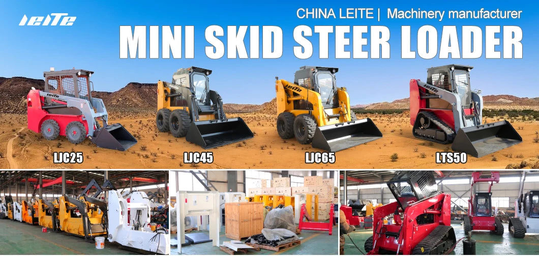 Small Rubber Tracked Skid Steer Loader Fork Skid Steer Loader 