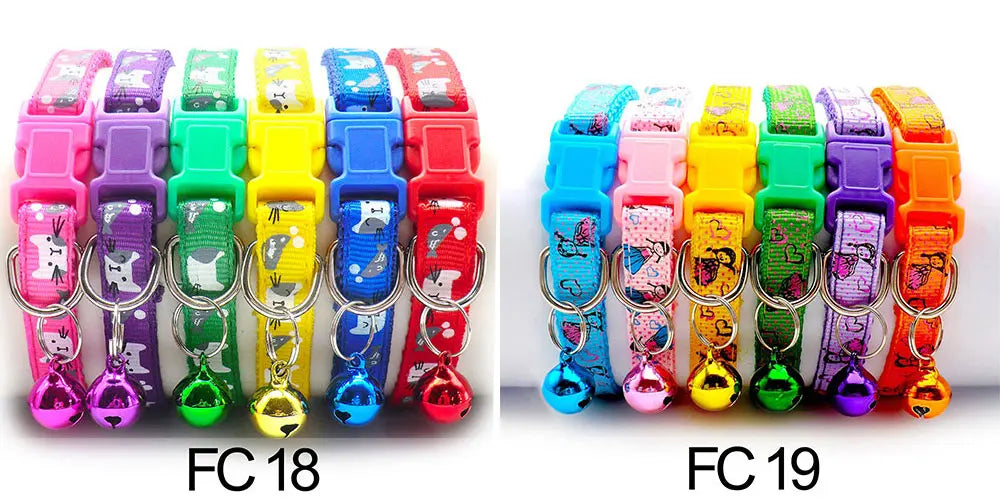 Adjustable Cat Collar with Bell Puppy Kitten Collar Wholesale 