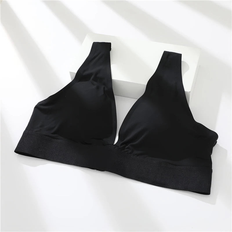 FINETOO Women's Deep V Bras Padded Tops Clothing i 