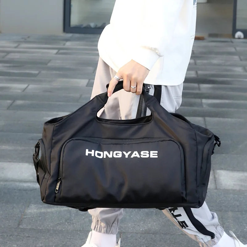 Bolsa deportiva de gimnasio para hombre, bolso de viaje para Fitness, bolsillo para zapatos, equipaje, bolso de mano impermeable, bolso de hombro para fin de semana al aire libre