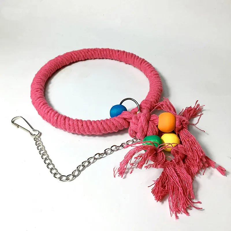 Juguete para masticar loros, cuerda de algodón, puente para morder, rasgado, ca