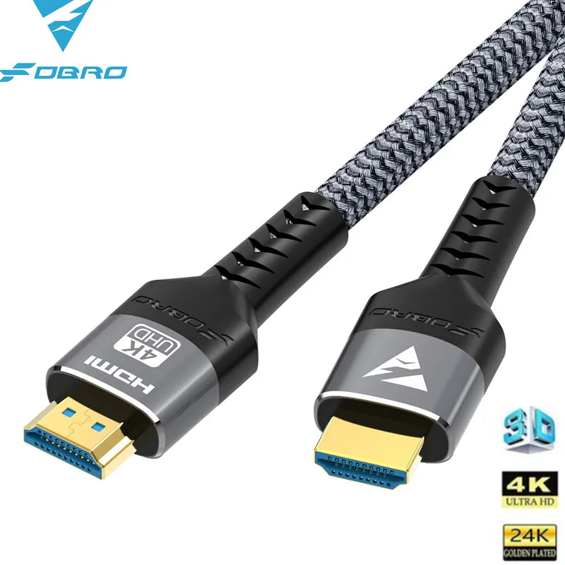 Cable Compatible con HDMI 8K 4K @ 120Hz 8K @ 60Hz HDMI 2,1, adaptador de 48Gbps para RTX 3080 eARC HDR, Cable de vídeo, PC, portátil, TV box, PS5