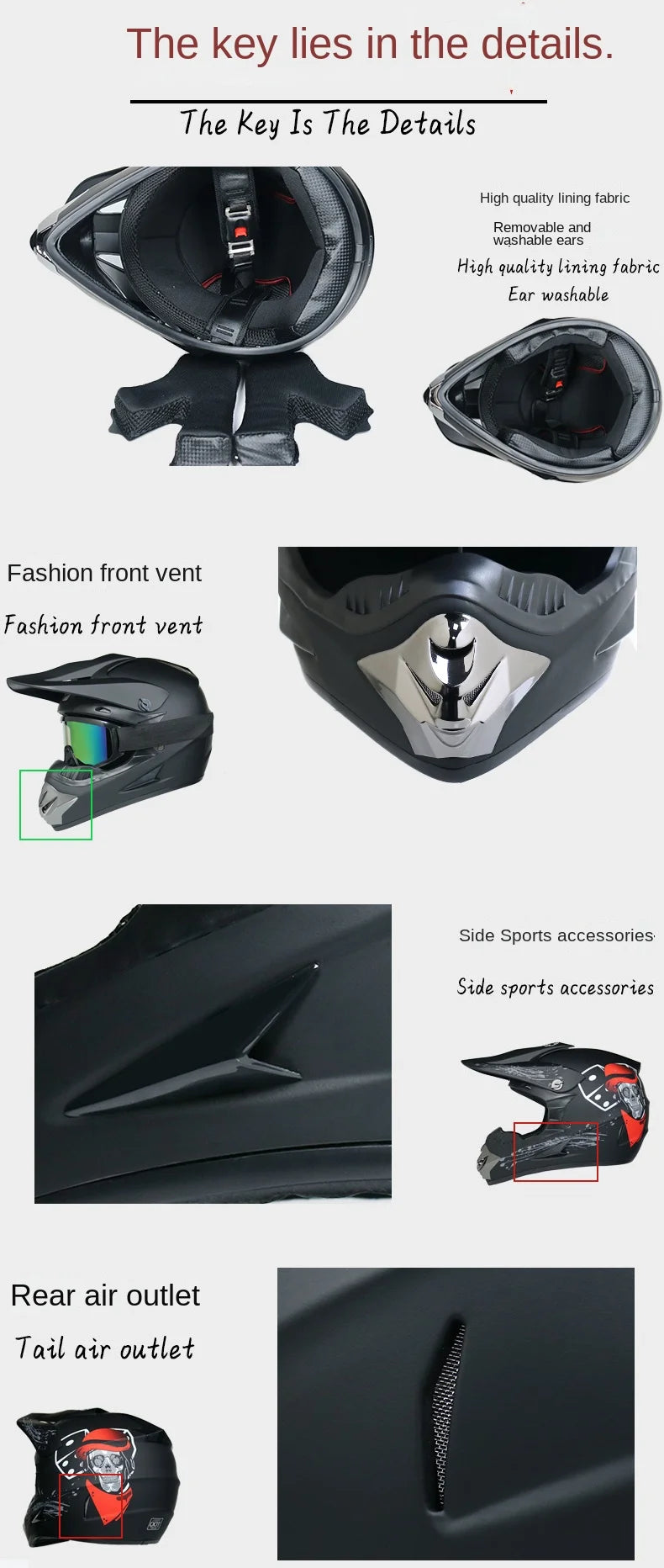 Free shipping 3 pieces of motorcycle helmet gift off-road helmet for boy