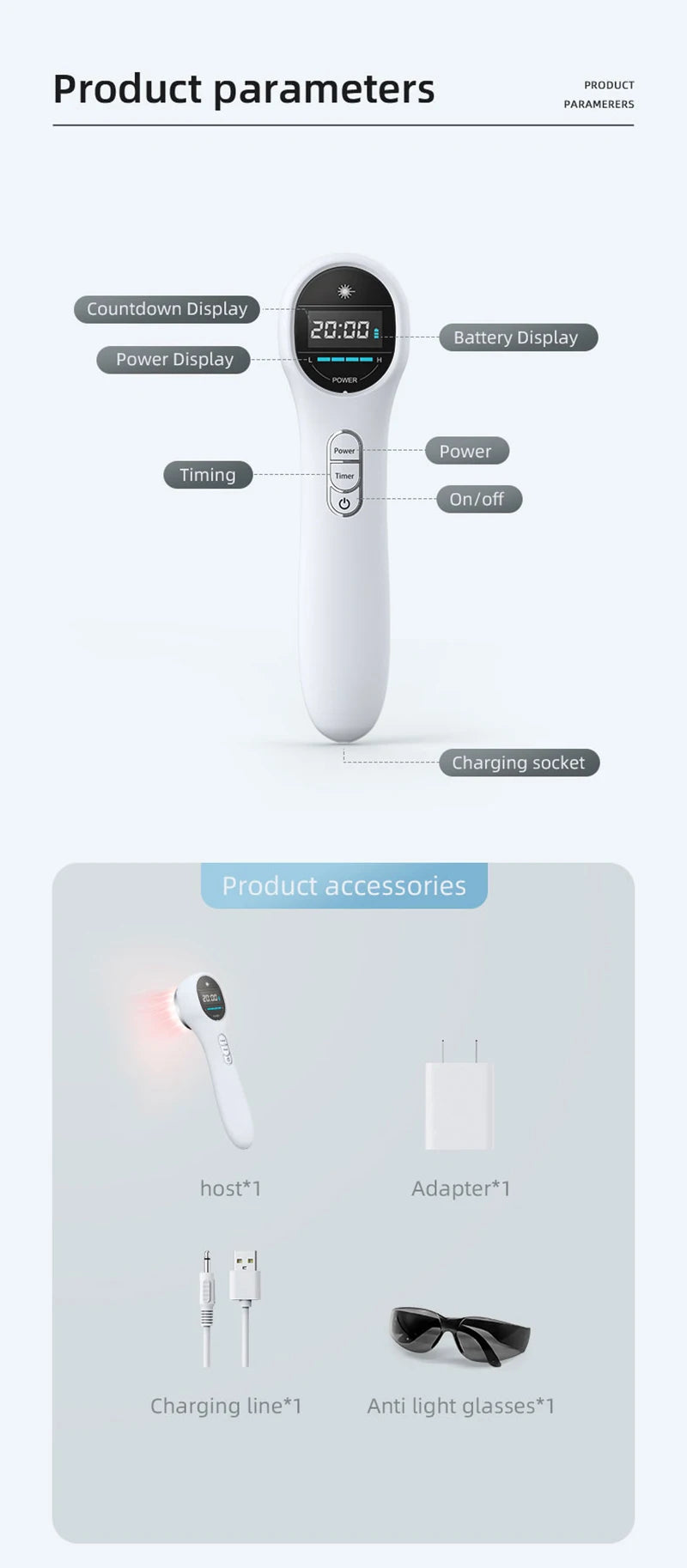 Low level red light therapy device cold laser for arthritis eq 