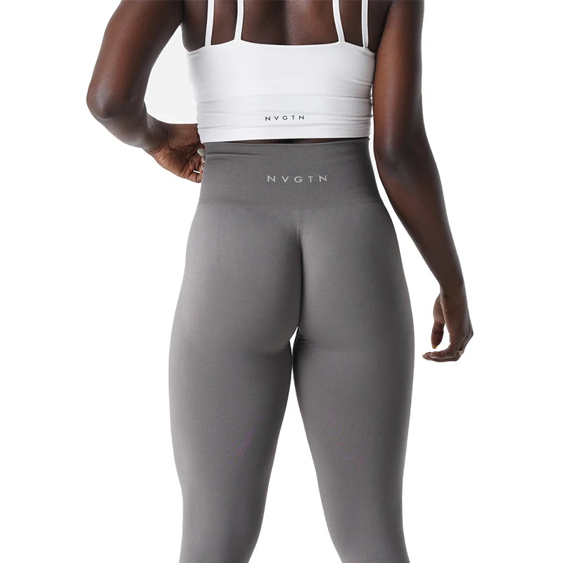 NVGTN-mallas sin costuras para mujer, pantalones de Yoga de cintura alta, ropa de gimnasio, mallas de LICRA suaves para entrenamiento, trajes de Fitness