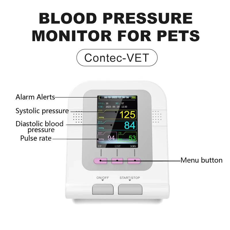 CONTEC08A Electronic Sphygmomanometer, Digital Blood Pressure Monitor, 