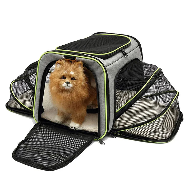 Mochila DE Transporte portátil para mascotas, bolso de hombro plegable transpirable, bolsas de transporte para gatos y perros, bolso de viaje para mascotas, bolsa de transporte