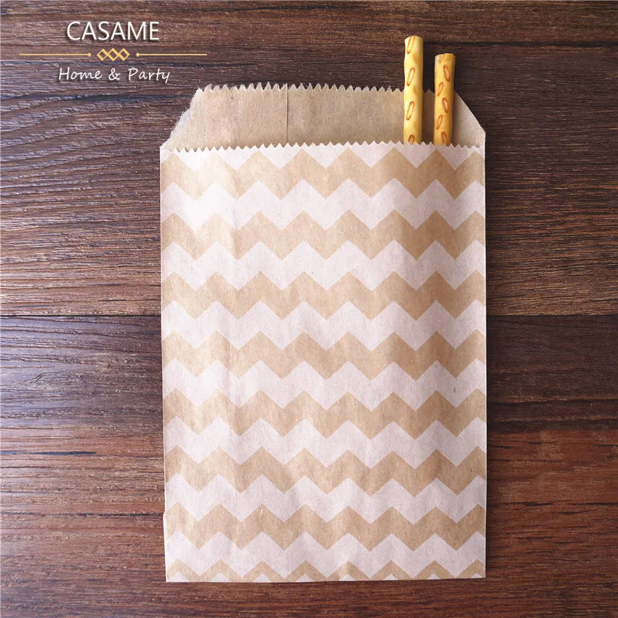 Mixed Style Kraft Paper Bags Craft Decoration Packaging Bag 