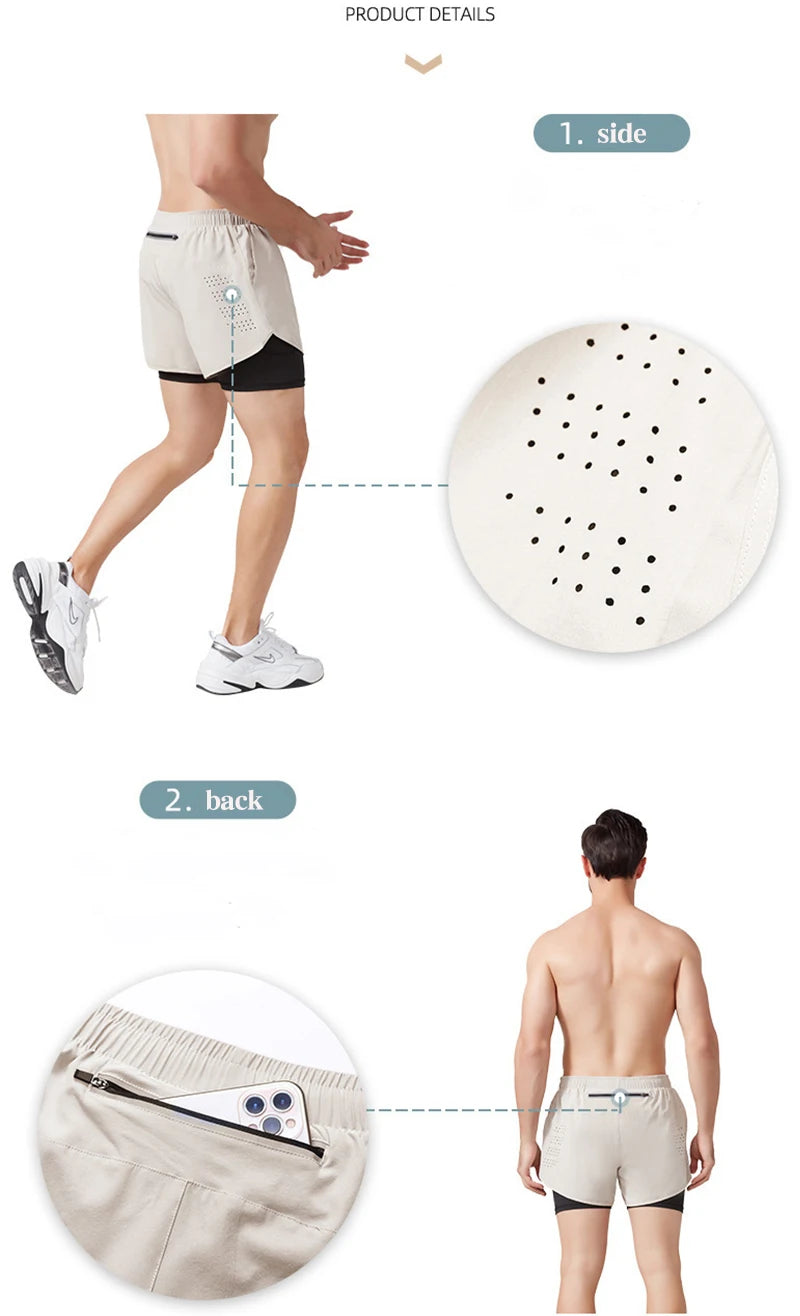 Men's Running Shorts Quick Dry Fitness Shorts 