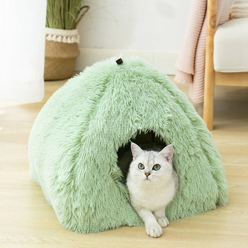 Warm Soft Plush Pet Mat Lightweight Cute Kennel Cat Sleeping Basket Dog Bed