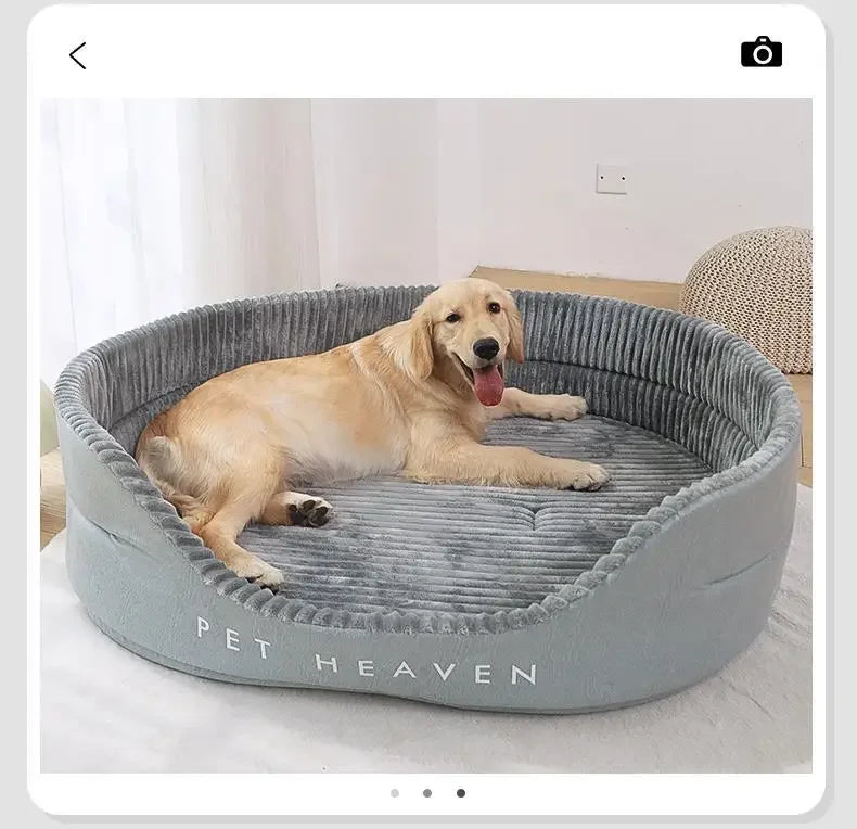 Large Dog House Double-sided Soft Pet Bed Warm Sofa 