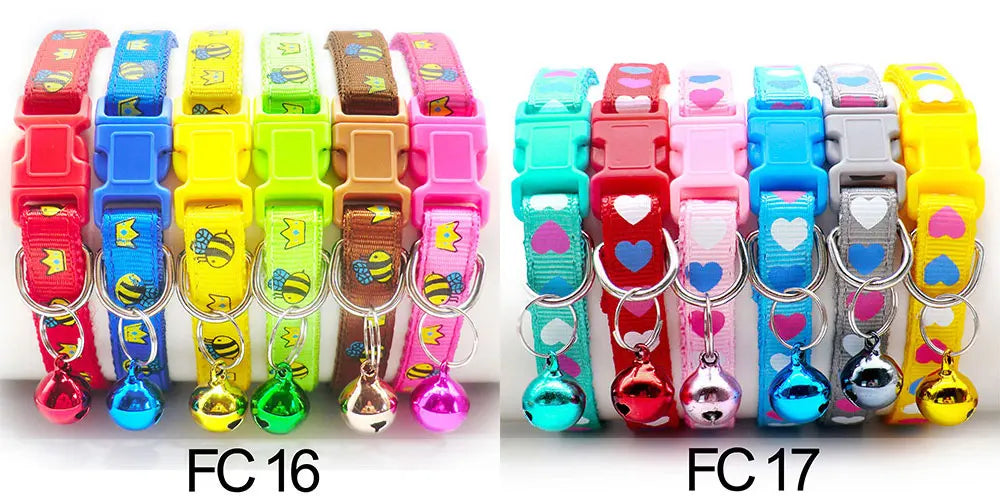 Adjustable Cat Collar with Bell Puppy Kitten Collar Wholesale 