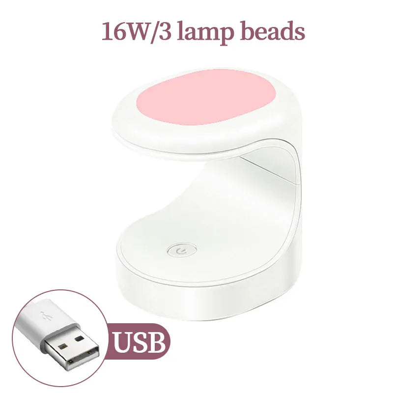 LULAA-Lámpara de secado con 18 luces UV USB para curado de Gel, máquina de fototerapia LED para uñas, herramienta de manicura profesional, equipo de salón