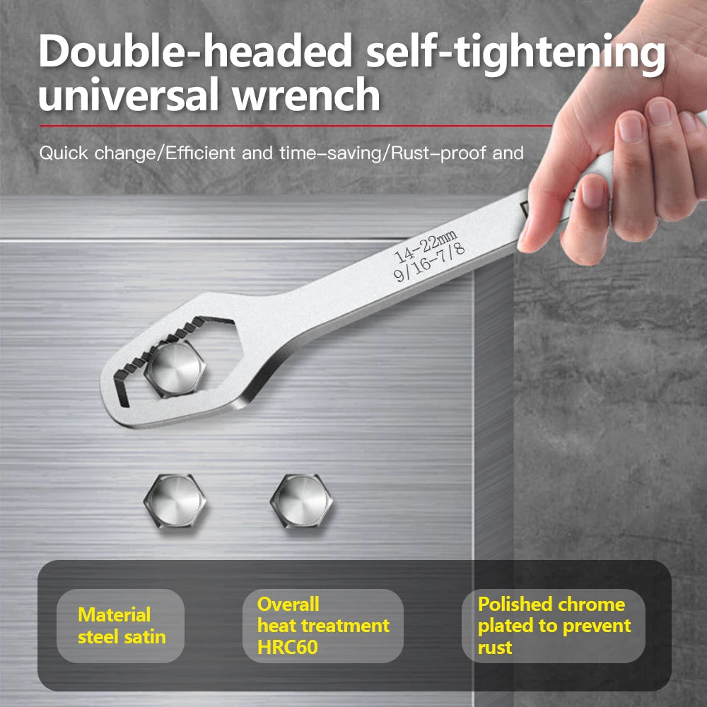 Double Head Torx Universal Wrench Adjustable Multi-Purpose Hand Tool 