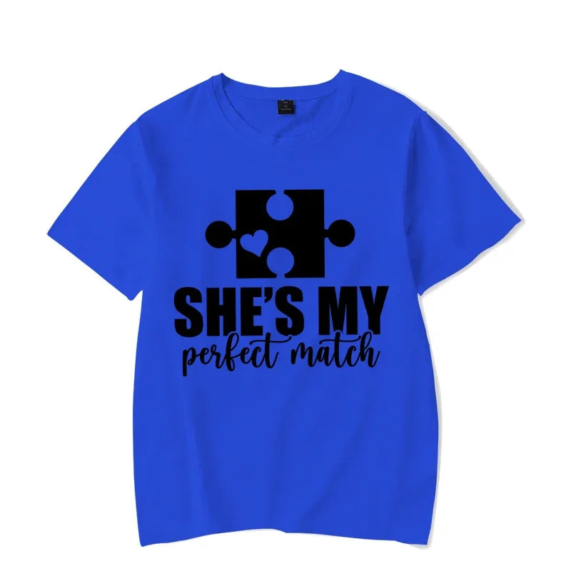 "She's My Perfect Match" Unisex T-Shirt, Short Sleeve T-Shirt 