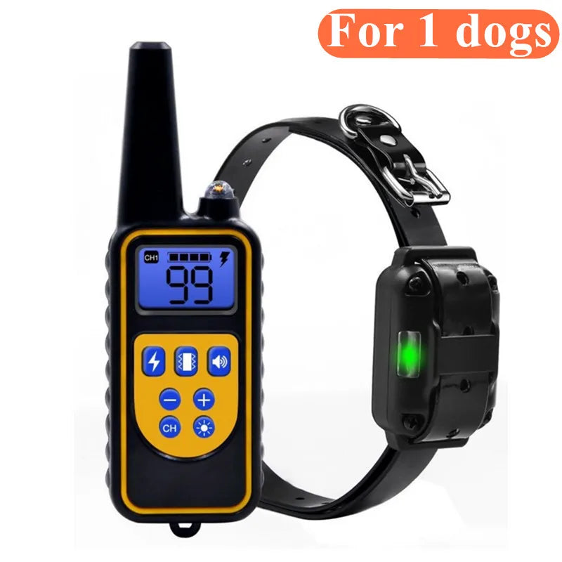 Electric Dog Training Collar Waterproof Dog Bark Collar Pet with Remote Control