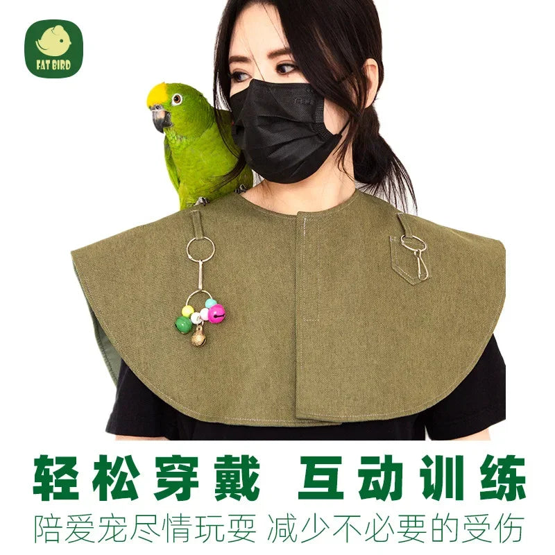 Parrot Diaper Poop Bib Shawl Arm Guards Anti-Scratch and Bite Bird Material