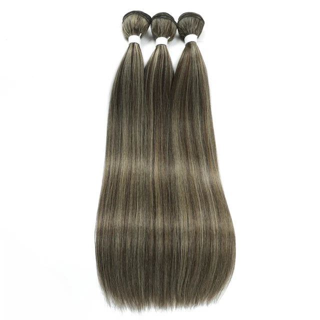 Natural Hair Salon Straight Bone Hair Extensions Fiber 