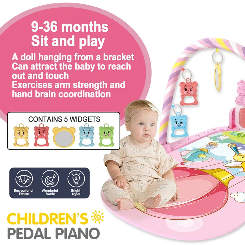 Soporte de Fitness para bebé, juego de música, juguetes de actividades de gimn