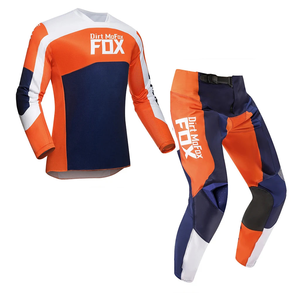 Dirt MoFox Motocross Racing Clothing Set Motorcycle Jersey and Pants 