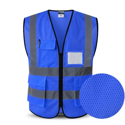 Chaleco de seguridad de malla para hombres, chaleco reflectante para motocicleta