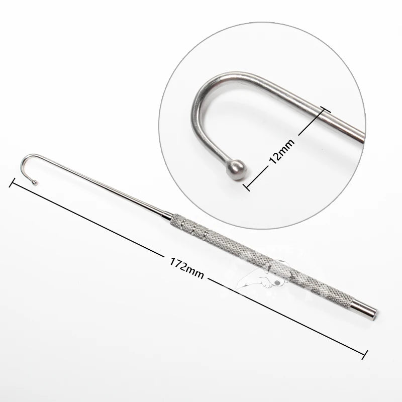 Gancho uterino para animales, perro, gato, ovario, Spay, Snook, gancho de 172mm,