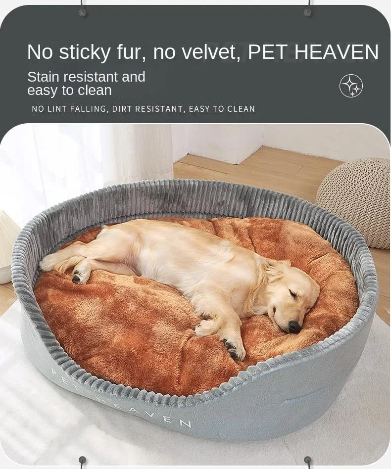 Large Dog House Double-sided Soft Pet Bed Warm Sofa 