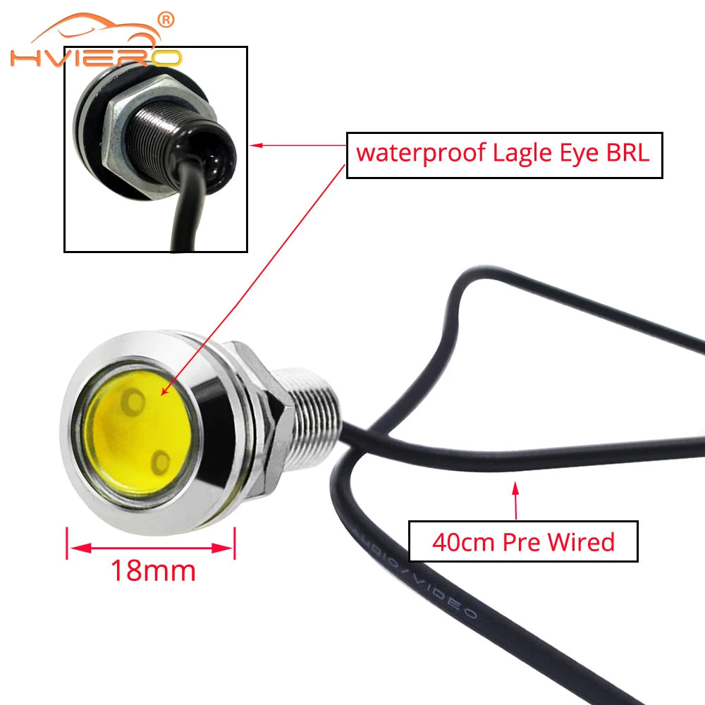 Car Led DRL Daytime Running Lights Parking Signal Lamp 