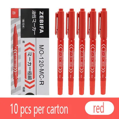 Double-sided waterproof permanent marker pens, double-sided marker pens co