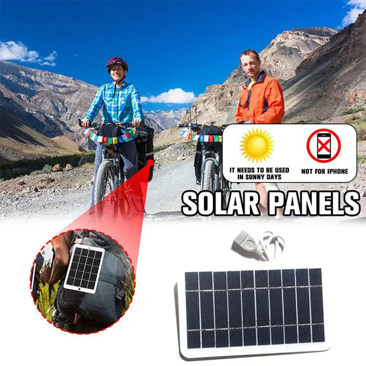 Panel Solar portátil de 5V y 2W, placa Solar con carga segura USB, estabiliza el cargador de batería para teléfono, Banco de energía, Camping al aire libre, hogar