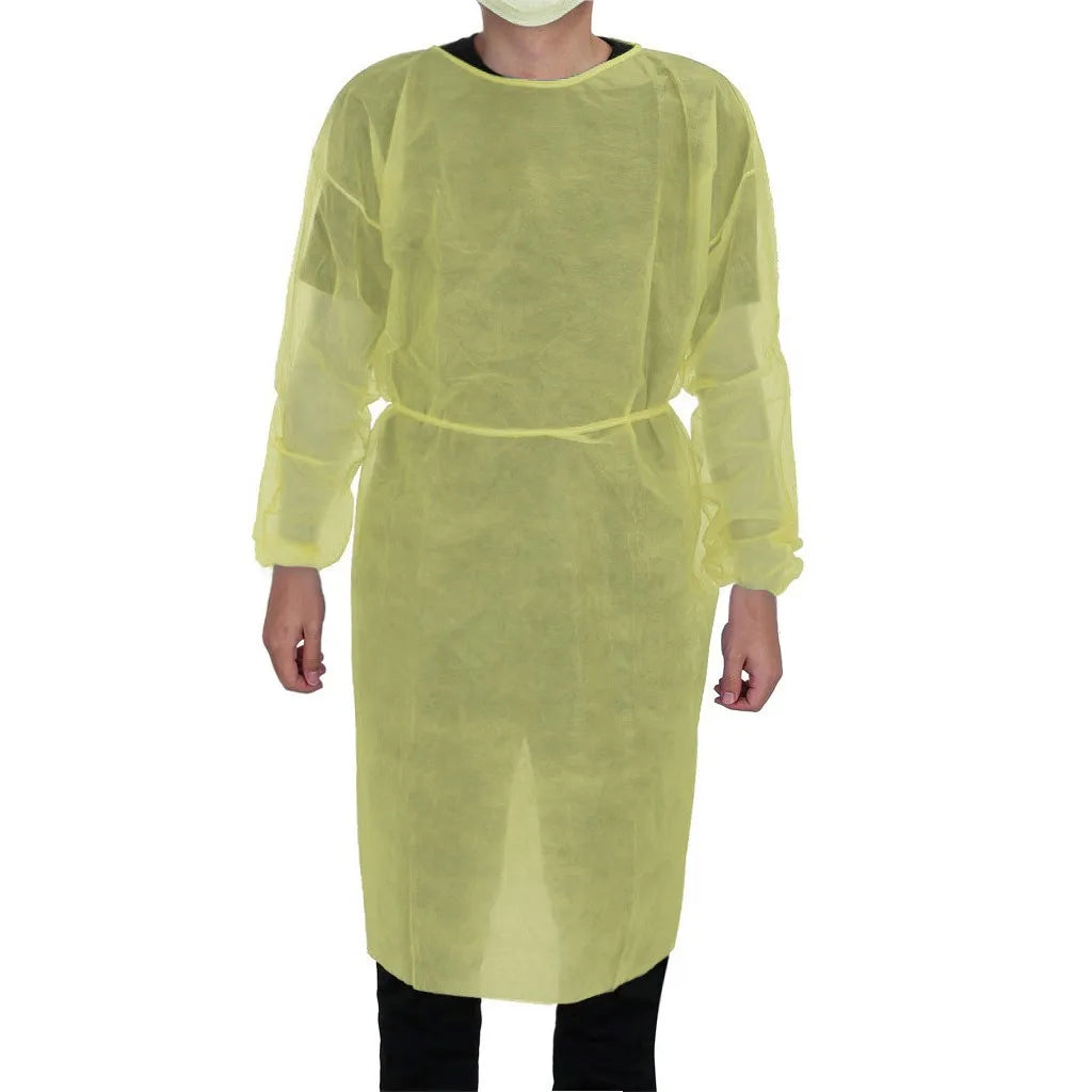Ropa de aislamiento protectora desechable Unisex, 10 piezas, antisaliva, imperme